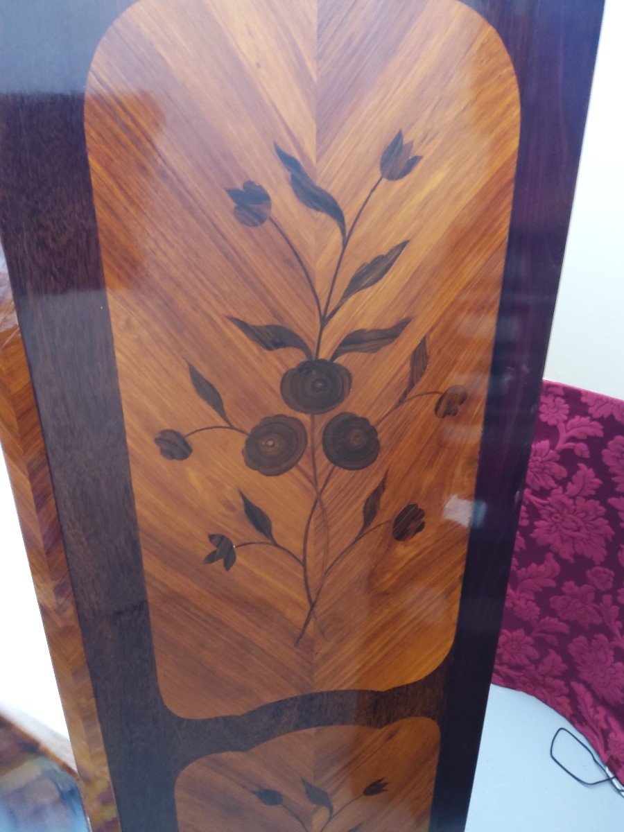 Secretary In Marquetry D Louis XV Period-photo-3